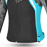 BELA Elanur motorbike Textile Lady Jacket Black grey Turquoise