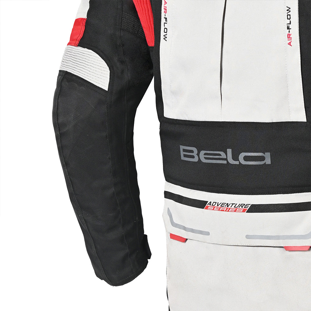 Bela Transformer Motorcycle Touring Water-Resistant Jacket White Black Red
