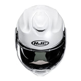HJC F100 Plain Sleek Design Modular Helmet Pearl White