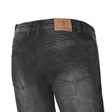 BELA URBAN LADY MOTORCYCLE DENIM JEANS BLACK SPRAY