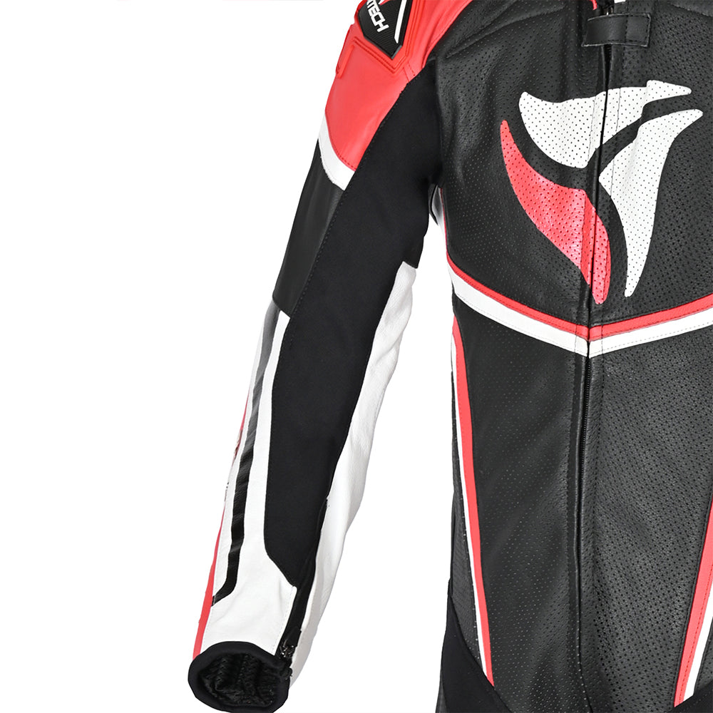 R Tech Hawk 1PC Motorcycle Racing Suit Black White Red