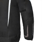 Bela Highland Man Textile Motorcycle Jacket Black Orange arm back