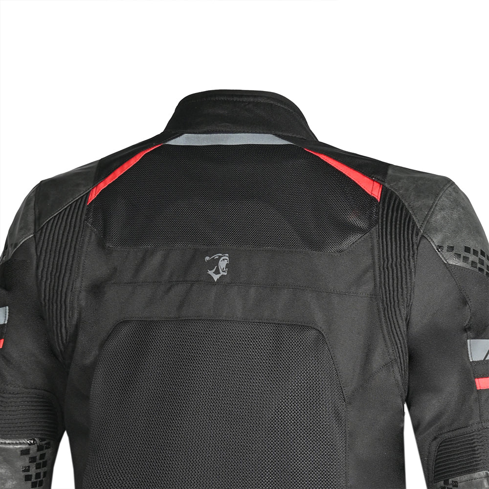 BELA Onsaker Motorcycle Textile touring Jacket Black Red