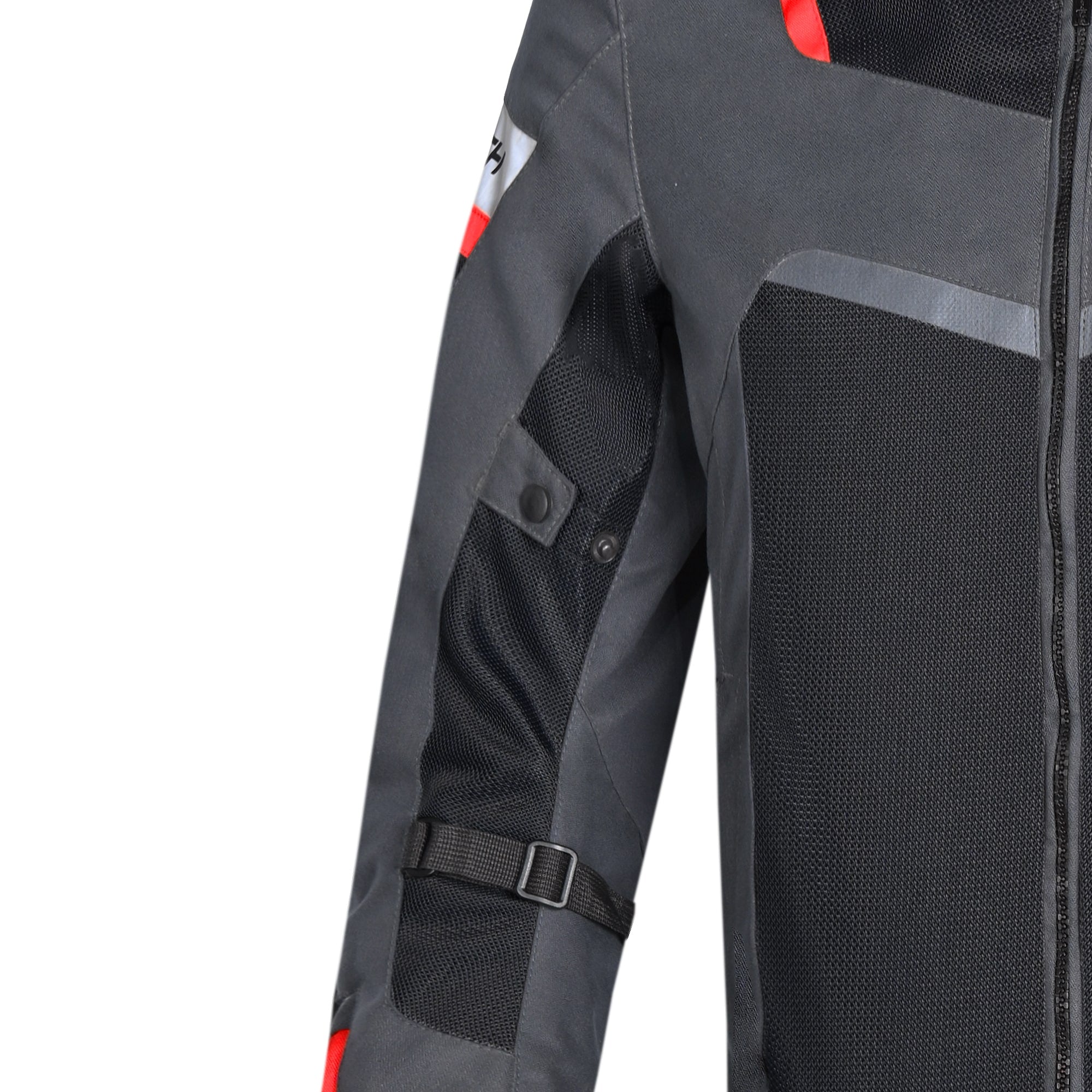 R Tech Spiral Mesh Motorcycle Jacket Anthracite Grey Black Red