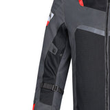 R Tech Spiral Mesh Motorcycle Jacket Anthracite Grey Black Red