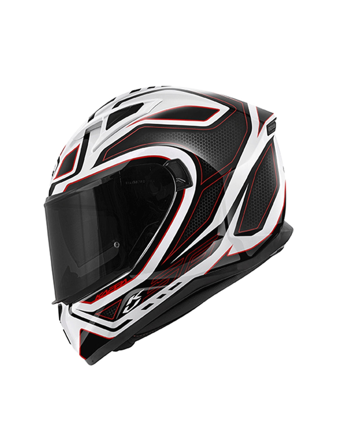 KAPPA - KV56/NEONWHITE-BR/RED FULL HELMET - SECURTEX MOTOR SL (t/a MaximoMoto)