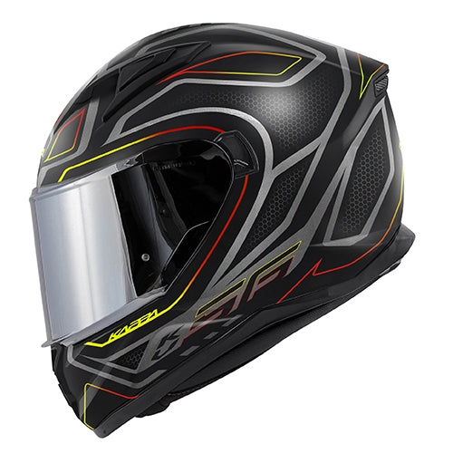 KAPPA - KV56/NEONBLACK-MT/RED FULL HELMET - SECURTEX MOTOR SL (t/a MaximoMoto)