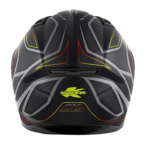 KAPPA - KV56/NEONBLACK-MT/RED FULL HELMET - SECURTEX MOTOR SL (t/a MaximoMoto)