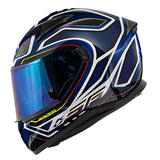 KAPPA - KV56/NEONBLACK-BR/BLUE FULL HELMET - SECURTEX MOTOR SL (t/a MaximoMoto)
