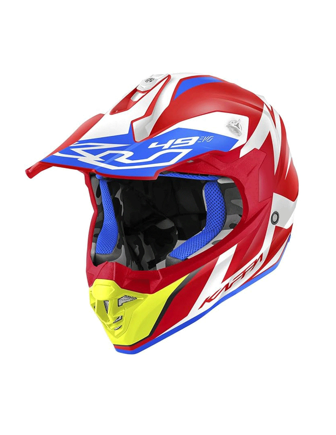 KAPPA - KV49/CROSSD/GREAT FULL HELMET RED-BR/WHITE - SECURTEX MOTOR SL (t/a MaximoMoto)
