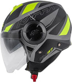 KAPPA - JET HELMET KV37/OREGON.D/READY GRAY-MT/BLACK/YELLOW - SECURTEX MOTOR SL (t/a MaximoMoto)