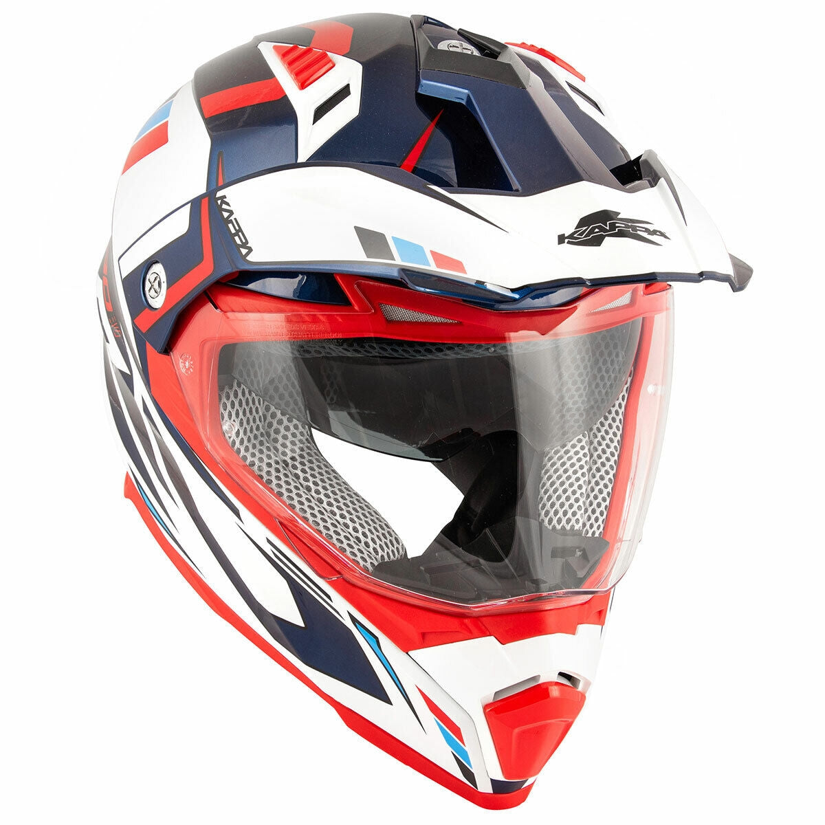 KAPPA - KV30/EVO FULL HELMET O/PLD/GRAYER WHITE-BR/BLUE/RED - SECURTEX MOTOR SL (t/a MaximoMoto)