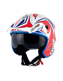 KAPPA - KV45/TRIALD/GEMINI JET HELMET BLUE/RED - SECURTEX MOTOR SL (t/a MaximoMoto)