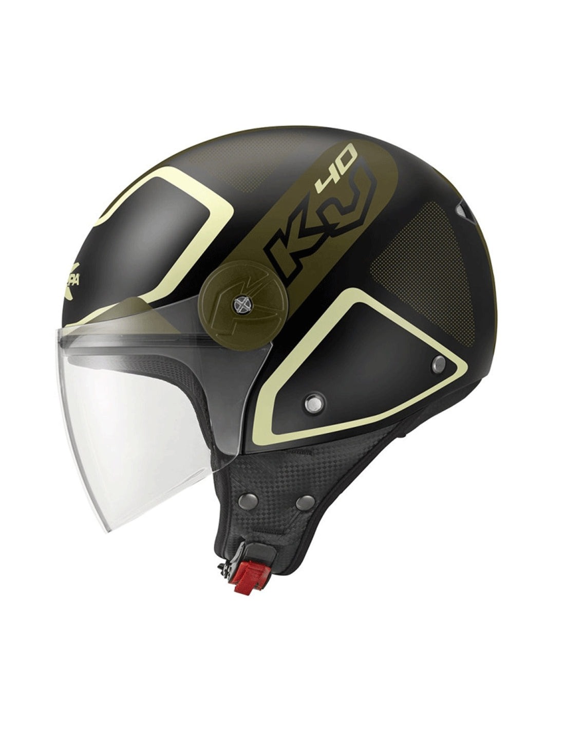 KAPPA - DJET KV40/HAWAII.D/SHAPES BLACK GREEN HELMET - SECURTEX MOTOR SL (t/a MaximoMoto)