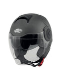 KAPPA - JET HELMET KV37/OREGON.D/BASIC BLACK - SECURTEX MOTOR SL (t/a MaximoMoto)