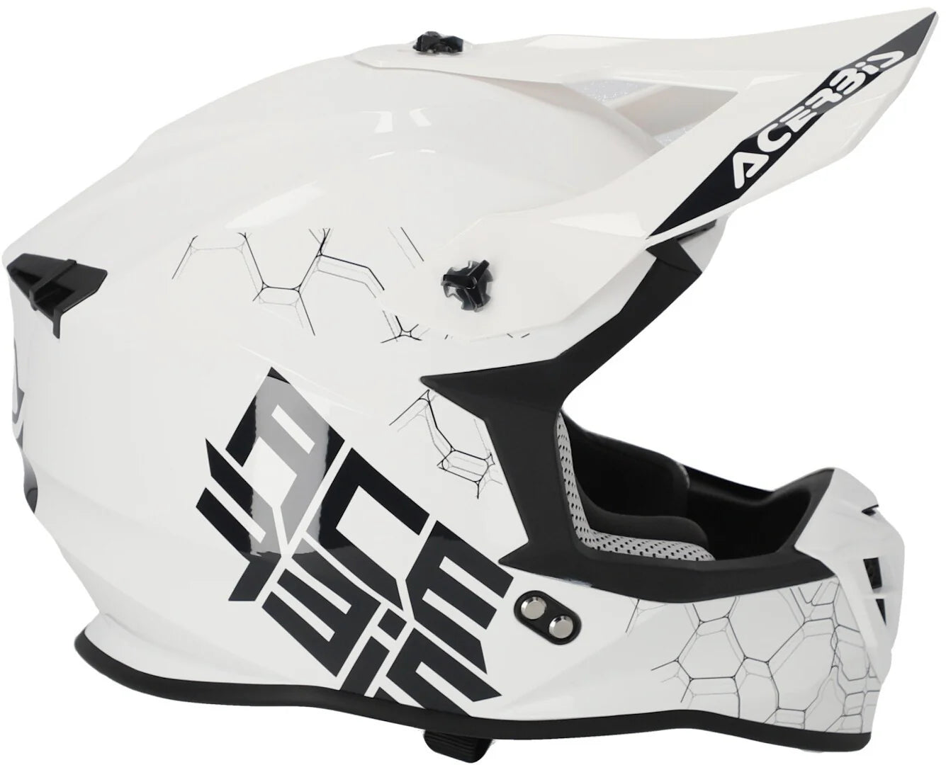 ACERBIS LINEAR 22.06 Motorcycle Motocross Helmet White
