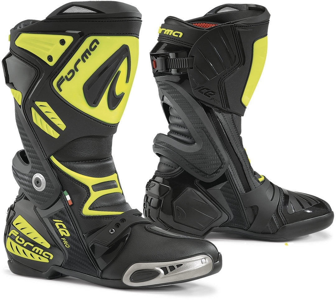 FORMA- ICE PRO BLACK/GREY/YELLOWFLUO BOOTS - SECURTEX MOTOR SL (t/a MaximoMoto)
