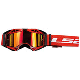Aura Goggle Black Red With Iridium Visor