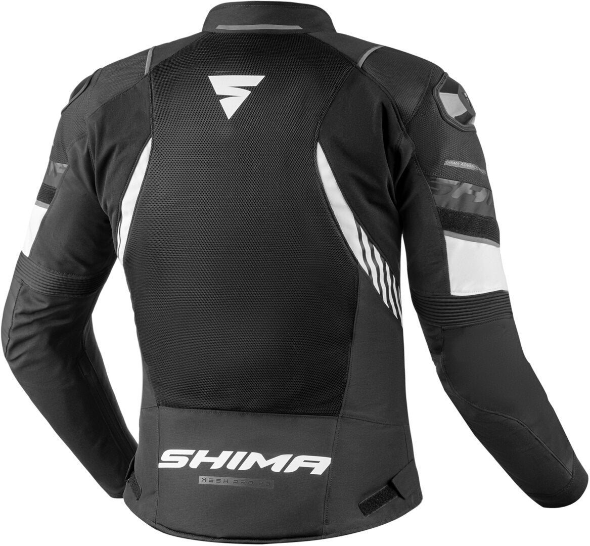 SHIMA - MESH PRO 2.0 MEN JKT BLK/WHITE - SECURTEX MOTOR SL (t/a MaximoMoto)