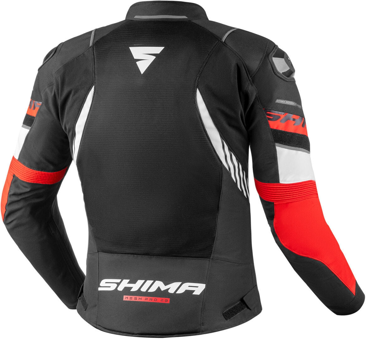 SHIMA - MESH PRO 2.0 MEN JKT BLK/RED - SECURTEX MOTOR S.L (t/a MaximoMoto)