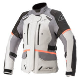 Alpinestars Stella Andes V3 Drystar Jacket Ice Grey DK Grey Black & Coral - front pic