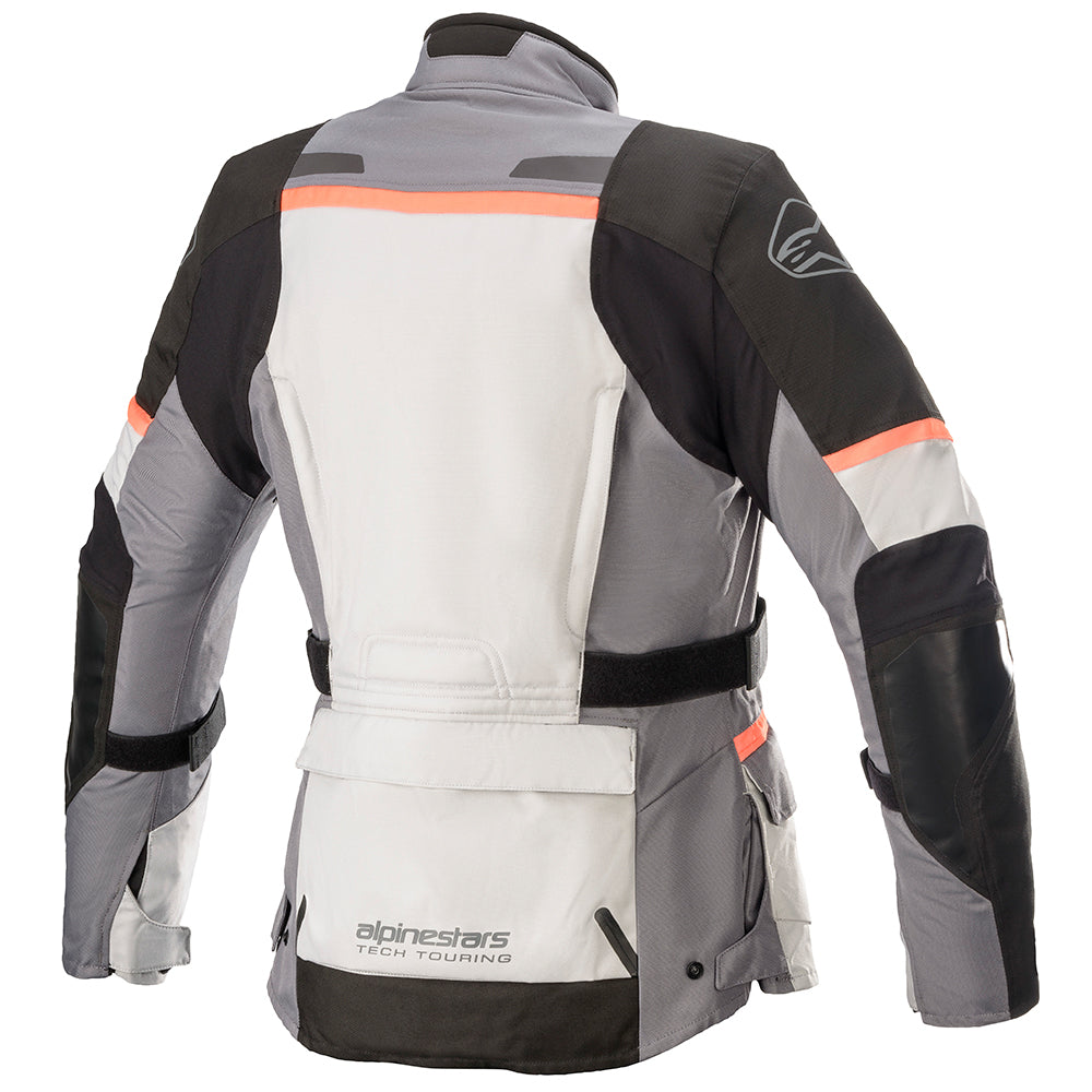 Alpinestars Stella Andes V3 Drystar Jacket Ice Grey DK Grey Black & Coral - back pic