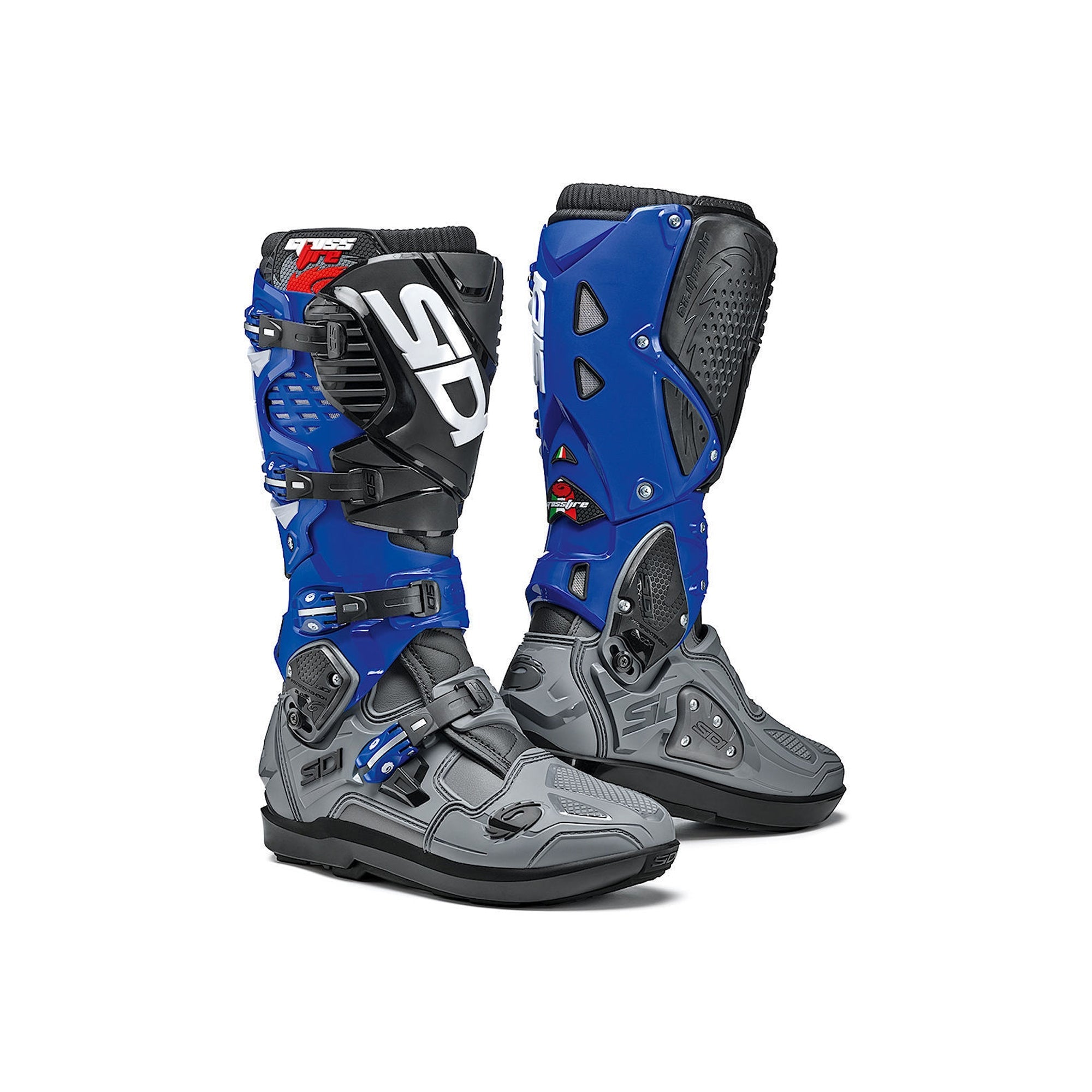 SIDI - BOTAS CROSSFIRE 3 SRS GRIS / AZUL / NEGRO - SECURTEX MOTOR SL (t/a MaximoMoto)