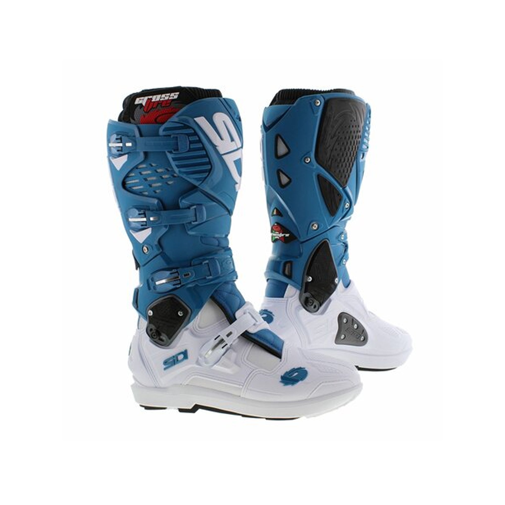 SIDI - CROSSFIRE 3 SRS BOOTS WHITE / PETROL BLUE - SECURTEX MOTOR SL (t/a MaximoMoto)