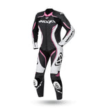 IXON- VORTEX LEATHER SUITS LADYBLACK/WHITE/FUCHSIA - SECURTEX MOTOR SL (t/a MaximoMoto)