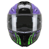 CGM SHOT VILLAIN 363R CASCO DE MOTO NEGRO PURPURA VERDE