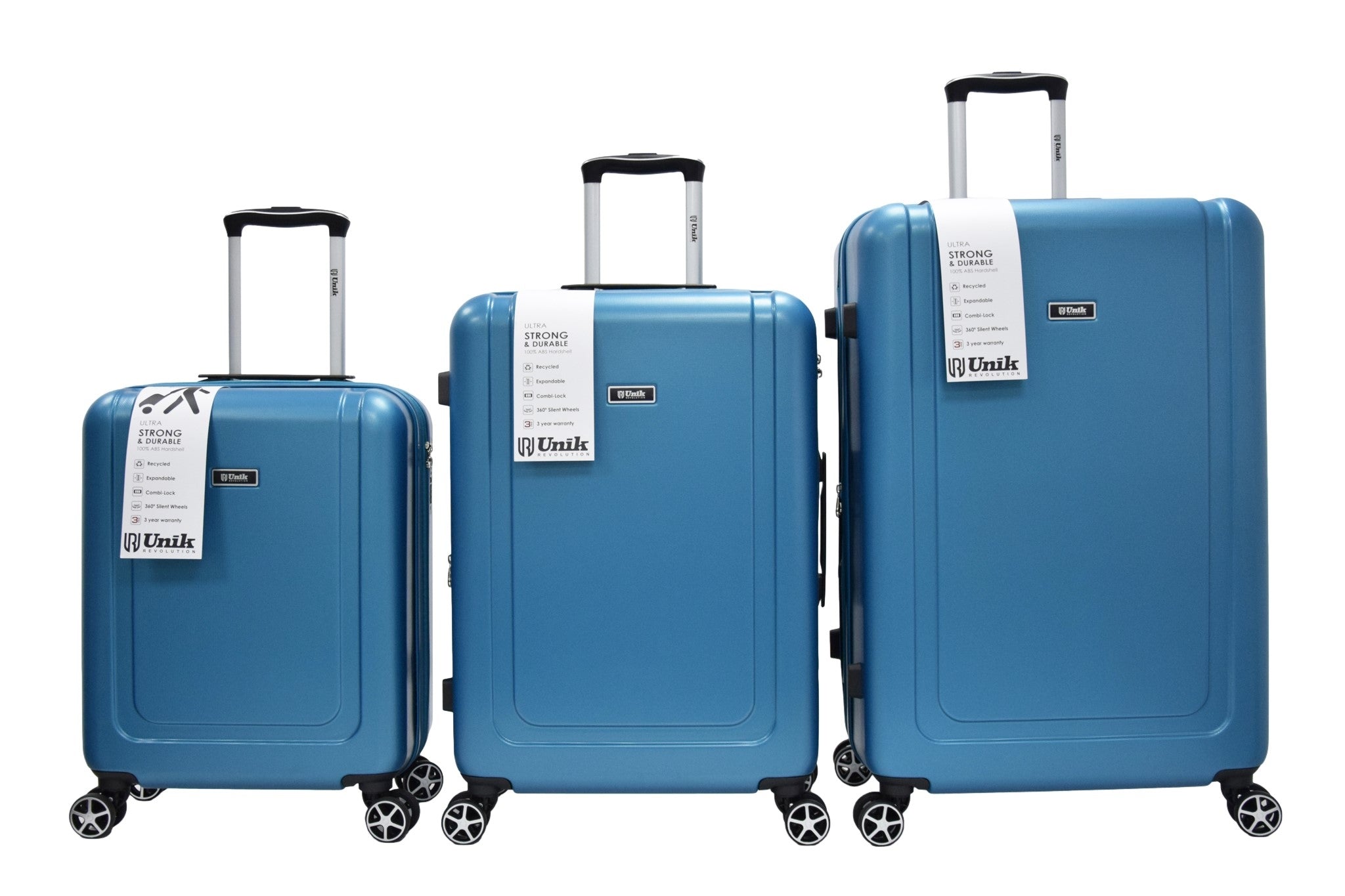 UNIK - KAPPA TRAVEL SUITCASE AQUA BLUE SET 3 - SECURTEX MOTOR SL (t/a MaximoMoto)