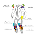 BELA-North Star 1 PC Suit White/Black/Green - SECURTEX MOTOR SL (t/a MaximoMoto)
