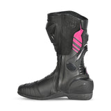 SHUA - SUPER TECH RACING LADY LEATHER BOOTS BLACK/PINK - SECURTEX MOTOR SL (t/a MaximoMoto)