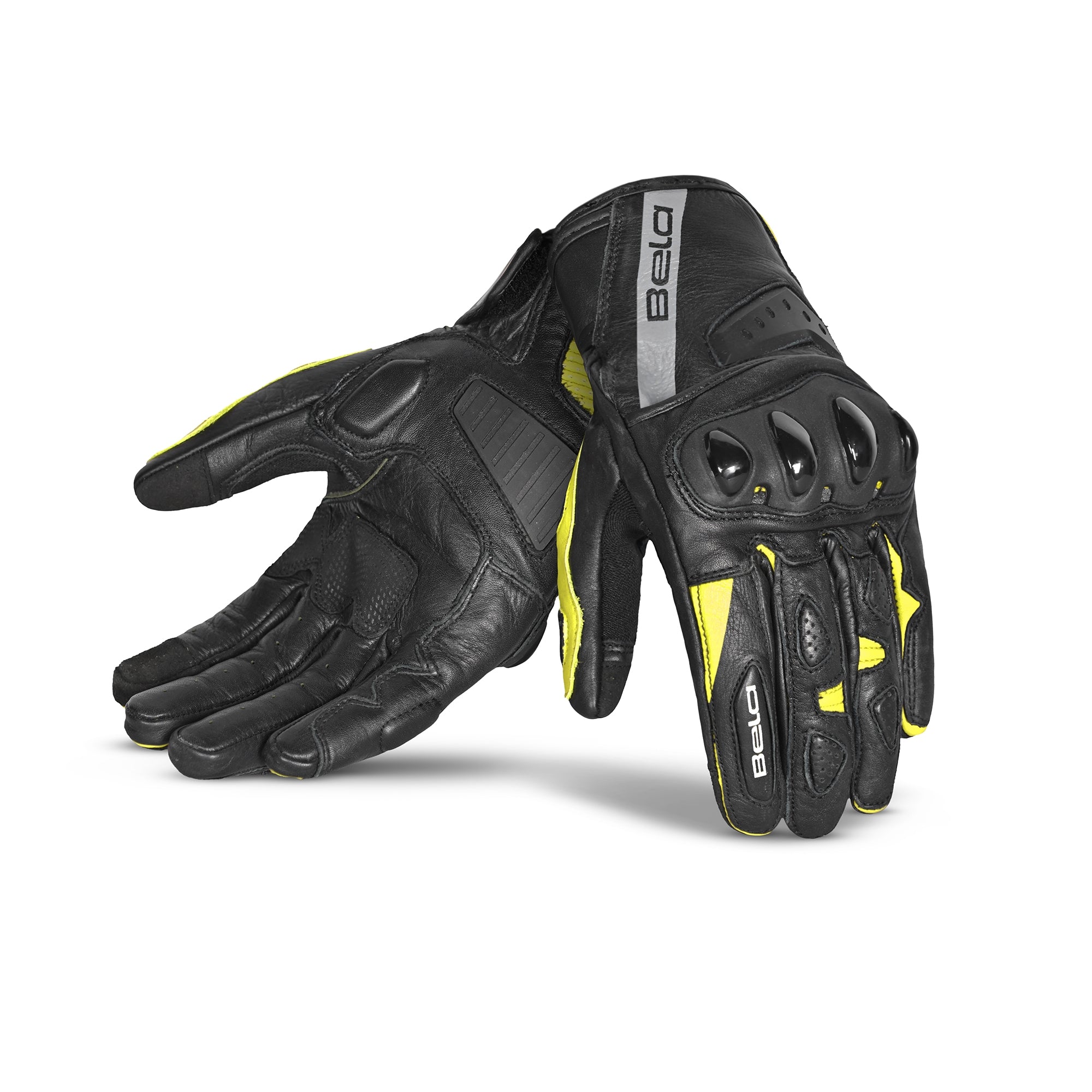 BELA - Blast Man Leather Glove Black/Fluor Yellow - SECURTEX MOTOR SL (t/a MaximoMoto)