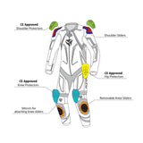 R-TECH Mono 1 PC RisingStar Black/White - SECURTEX MOTOR SL (t/a MaximoMoto)