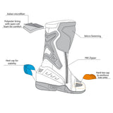 R-TECH - Tornado 2.0 WP Leather Boots Black/White/Red - SECURTEX MOTOR SL (t/a MaximoMoto)