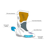 SHUA - Super Tech Leather Boots Black/Fluor Yellow - SECURTEX MOTOR SL (t/a MaximoMoto)