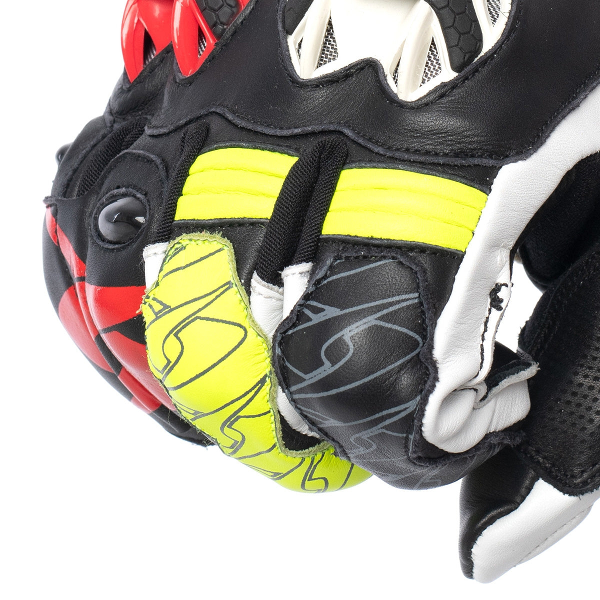 SPYKE Tech Pro Racing Man Gloves Black/White/Red Flou Yellow - SECURTEX MOTOR SL (t/a MaximoMoto)