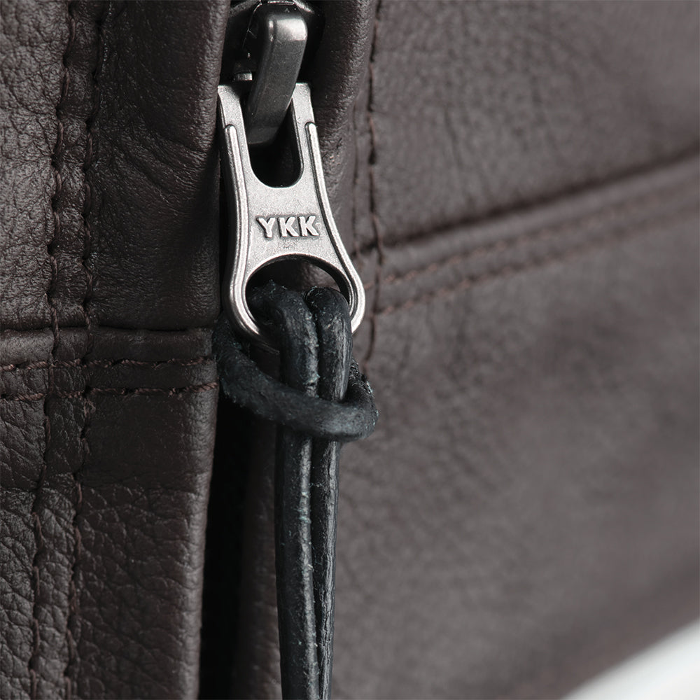 Oxford Walton Men's Motorcycle Cow Leather Jacket Brown images