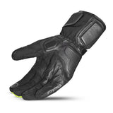 BELA Ice Winter Lady Motorcycle Leather Gloves Black Yellow Fluo