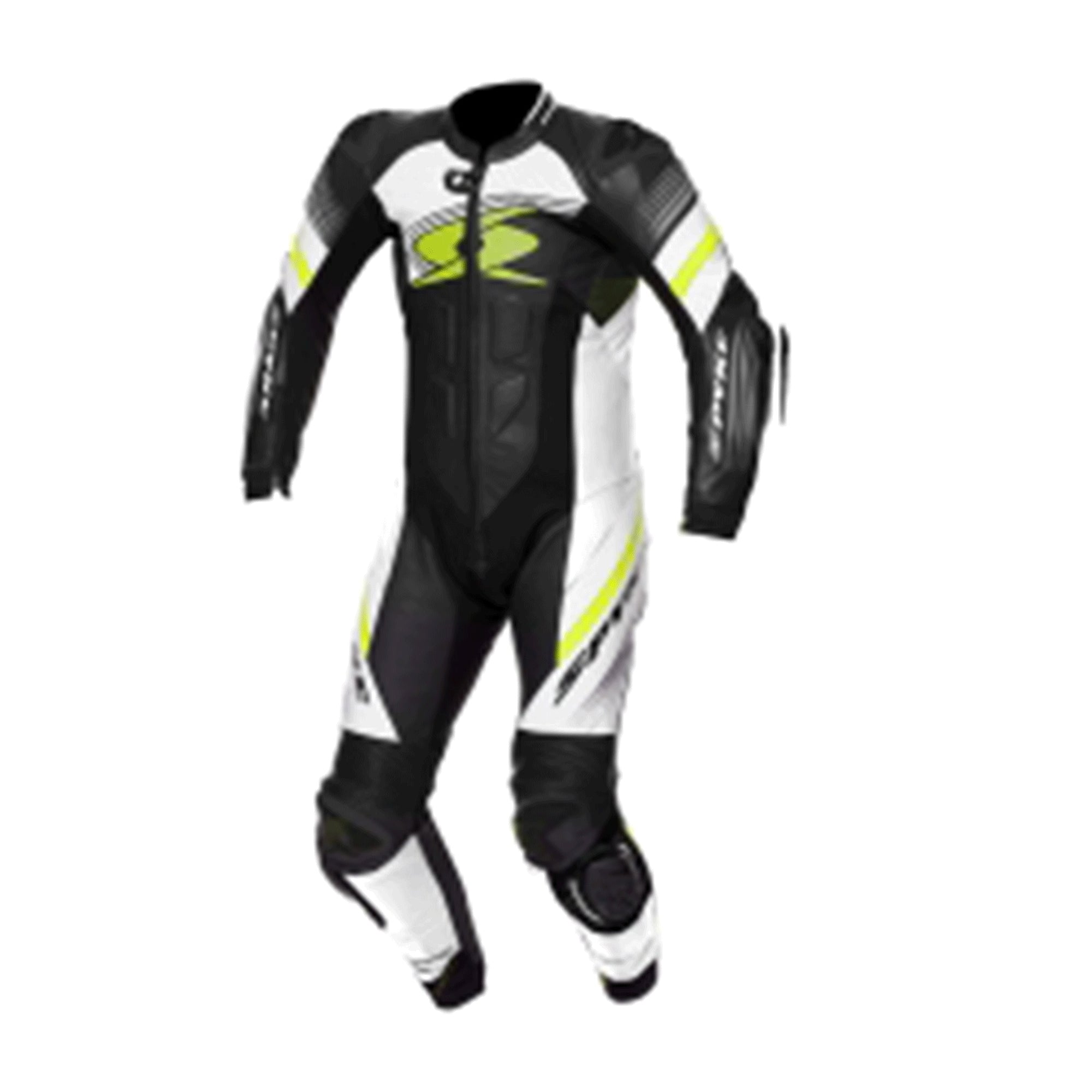 SPYKE - ESTORIL RACE 1PC SUIT BLACK/WHITE/FLUO YELLOW - SECURTEX MOTOR SL (t/a MaximoMoto)