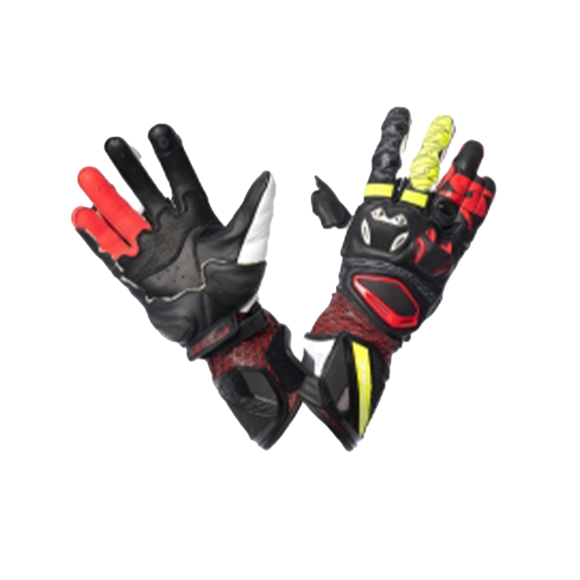 SPYKE Tech Pro Racing Man Gloves Black/White/Red Flou Yellow - SECURTEX MOTOR SL (t/a MaximoMoto)