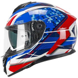 CGM 360S KAD RACE MOTORCYCLE FULL FACE HELMET BLUE RED