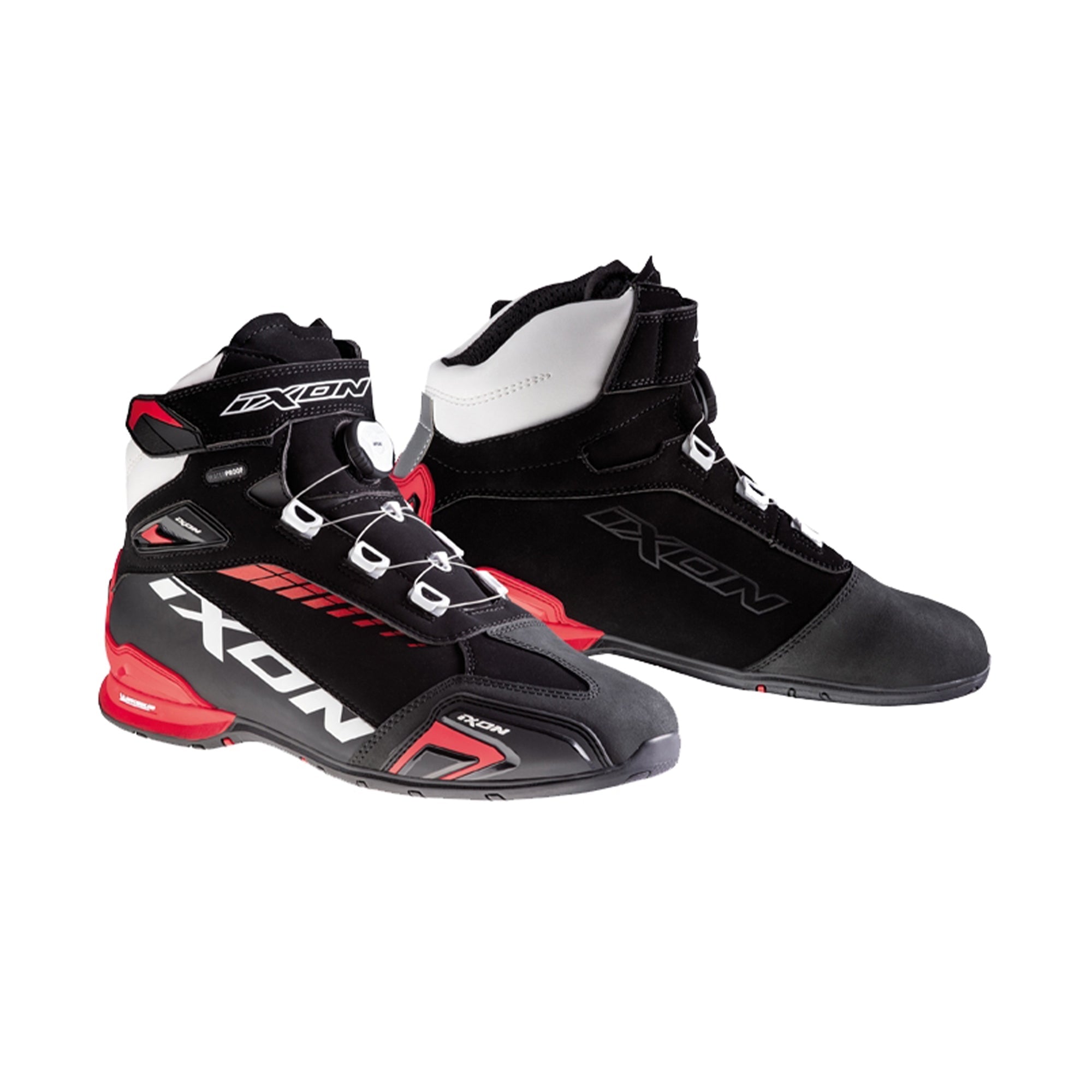 IXON- BULL WP BOOTS BLACK/WHITE/RED - SECURTEX MOTOR SL (t/a MaximoMoto)
