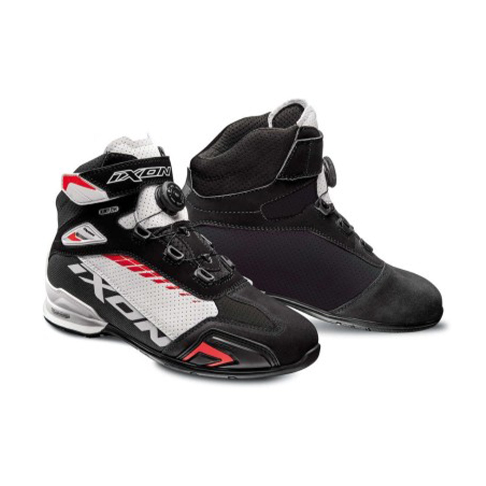 IXON- BULL VENTED BLACK/WHITE/RED BOOTS - SECURTEX MOTOR SL (t/a MaximoMoto)