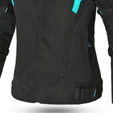 BELA Highland Lady Motorcycle Jacket Black Turquoise