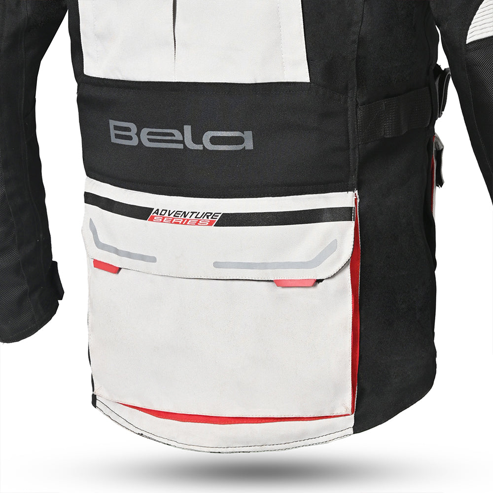 Bela Transformer Motorcycle Touring Water-Resistant Jacket White Black Red