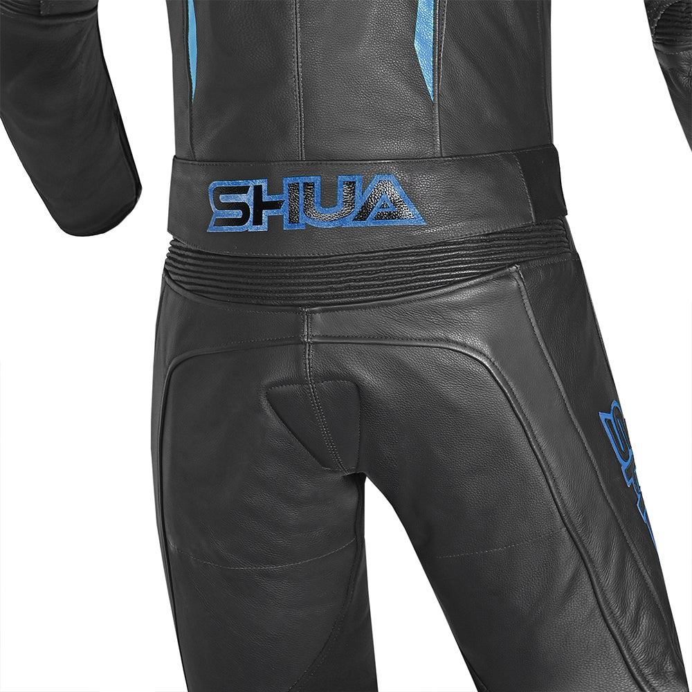 SHUA Infinity 2.0 - 1 PC Motorcycle Racing Leather Suit - Black Blue