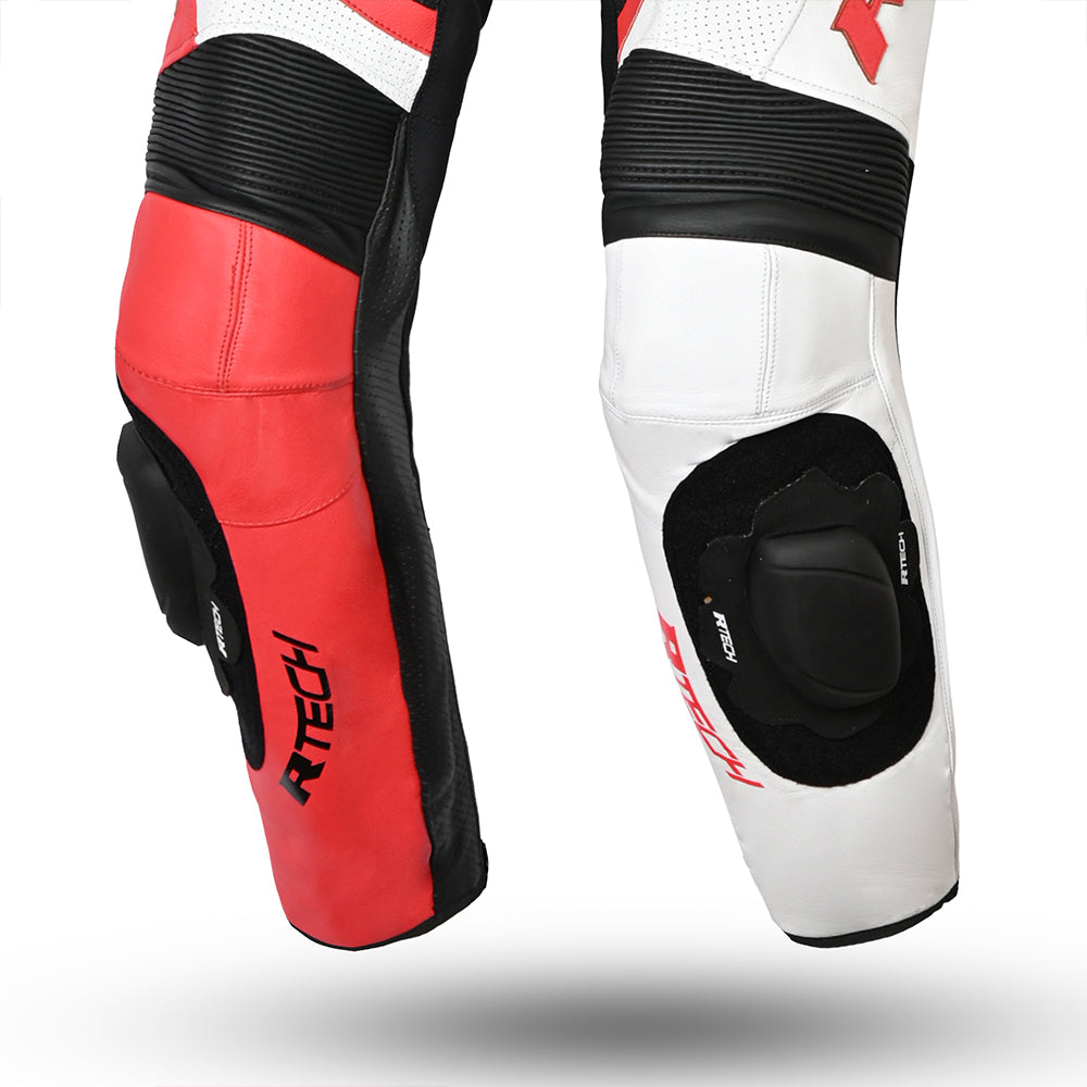 R Tech Hawk 1PC Motorcycle Racing Suit Black White Red