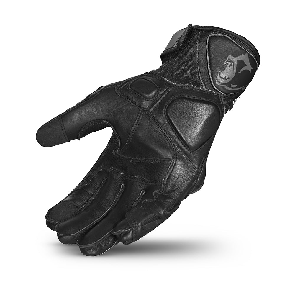 BELA Rocket Short Leather Gloves Black Grey